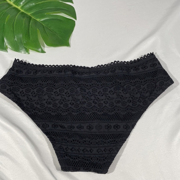 NEW Becca [ Large ] Color Play Lace-Up Hipster Bikini Bottoms in‎ Black - Picture 7 of 12